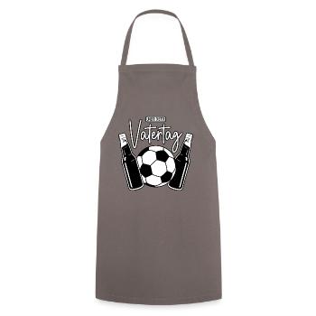 Unser erster Vatertag (Fußball Papa Sohn Baby) - Kochschürze - Grau - Vorne - AI Model Male 185 dark (185cm)