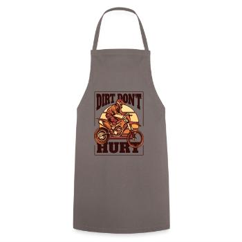 Dirt Don't Hurt Motorcycle Racing Supermoto - Cooking Apron - grey - Front - AI Model Male 185 dark (185cm)