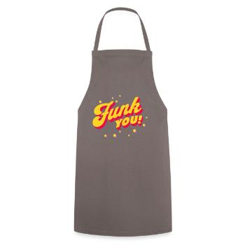 Funk You Vintage Music Tee - Kochschürze - Grau - Vorne - AI Model Male 185 dark (185cm)