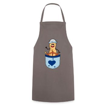 Bag Peanut Sailors Sailors Helmsman - Cooking Apron - grey - Front - AI Model Male 185 dark (185cm)