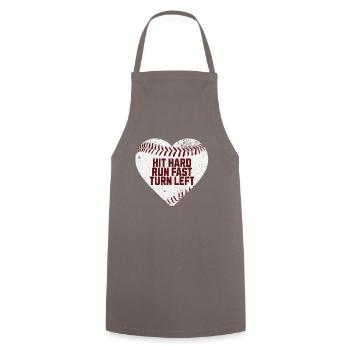 Baseball Heart Strategy Tee - Cooking Apron - grey - Front - AI Model Male 185 dark (185cm)