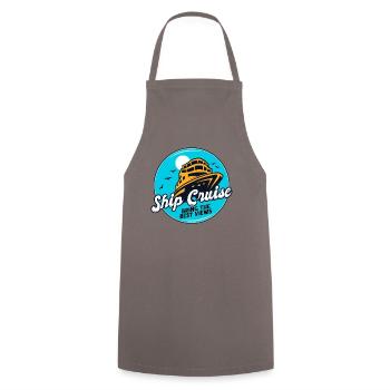 Ship Cruise Bring The Best Views Cruise Ship - Cooking Apron - grey - Front - AI Model Male 185 dark (185cm)