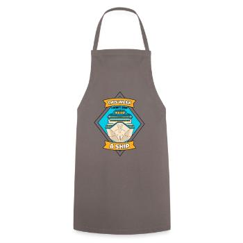 This Week I Don't Give A Ship Cruise Ship Cruise - Cooking Apron - grey - Front - AI Model Male 185 dark (185cm)