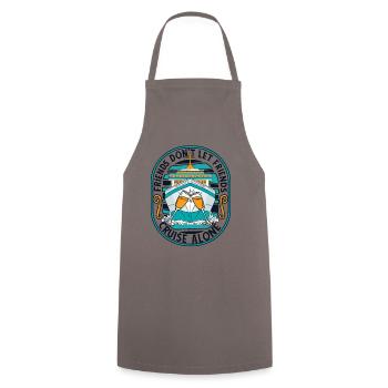 Don't Let Friends Cruise Alone Cruise Ship Cruise - Cooking Apron - grey - Front - AI Model Male 185 dark (185cm)