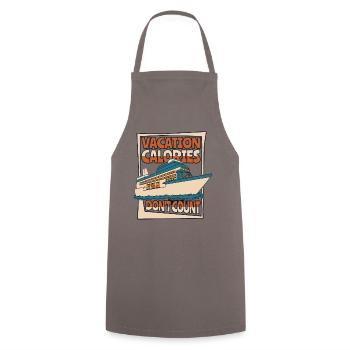 Les calories de vacances ne comptent pas Croisière en bateau de croisière - Tablier de cuisine - gris - Devant - AI Model Male 185 dark (185cm)