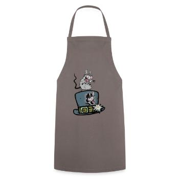 Funny Animals, Rats, Rat, Rodents, Mouse, Mice - Cooking Apron - grey - Front - AI Model Male 185 dark (185cm)