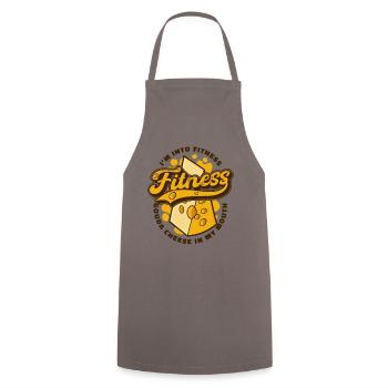 Je Suis Dans Le Gouda Fitness Dans Ma Bouche Maker Queso - Tablier de cuisine - gris - Devant - AI Model Male 185 dark (185cm)