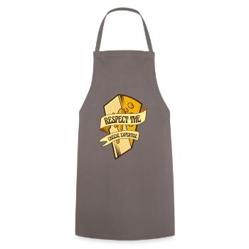 Respectez le savoir-faire fromager - Tablier de cuisine - gris - Devant - AI Model Male 185 dark (185cm)