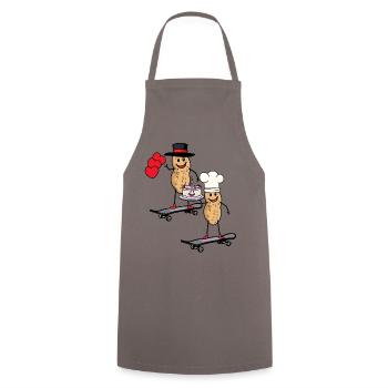 Peanuts Birthday Greetings Congratulate Cake - Cooking Apron - grey - Front - AI Model Male 185 dark (185cm)
