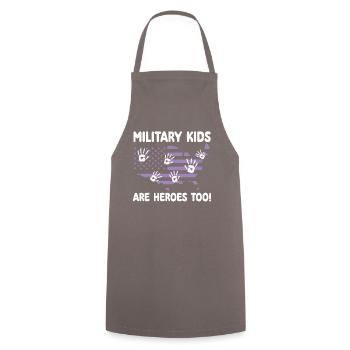 Hero Shirt for MiSupport Military Kids Hero Tee - Cooking Apron - grey - Front - AI Model Male 185 dark (185cm)