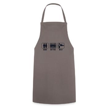 Good Better Best Trucker Trucker Truckie Lover - Cooking Apron - grey - Front - AI Model Male 185 dark (185cm)
