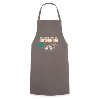 Chemise d’humour Dartplayer - Bas - Tablier de cuisine - gris - Devant - AI Model Male 185 dark (185cm)