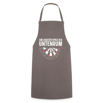 Chemise d’humour Dartplayer - Bas - Tablier de cuisine - gris - Devant - AI Model Male 185 dark (185cm)