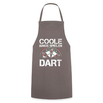 Chemise de joueur de fléchettes tendance pour garçons - Tablier de cuisine - gris - Devant - AI Model Male 185 dark (185cm)