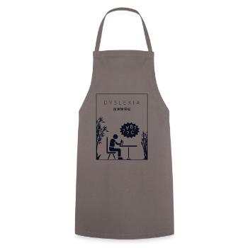 Dyslexie Chinois Hanzi Apraxie Thérapeute Dyslexie - Tablier de cuisine - gris - Devant - AI Model Male 185 dark (185cm)