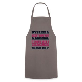 La dyslexie ne s’accompagne pas d’une apraxie manuelle - Tablier de cuisine - gris - Devant - AI Model Male 185 dark (185cm)
