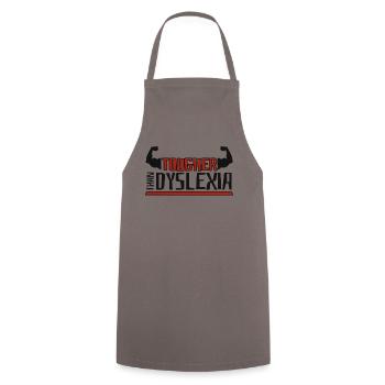 Plus dur que la dyslexie Apraxie Thérapeute de la dyslexie - Tablier de cuisine - gris - Devant - AI Model Male 185 dark (185cm)