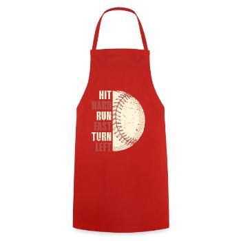 Baseball Strategy Player T-Shirt - Cooking Apron - red - Front - AI Model Male 185 dark (185cm)