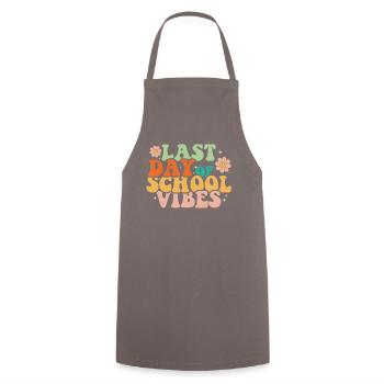 t-shirt « last Day Of School Summer Vibes » - Tablier de cuisine - gris - Devant - AI Model Male 185 dark (185cm)
