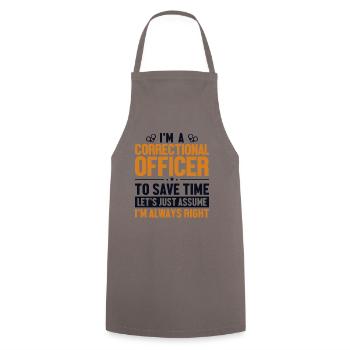 Agent correctionnel : Supposons que j’ai raison - Tablier de cuisine - gris - Devant - AI Model Male 185 dark (185cm)