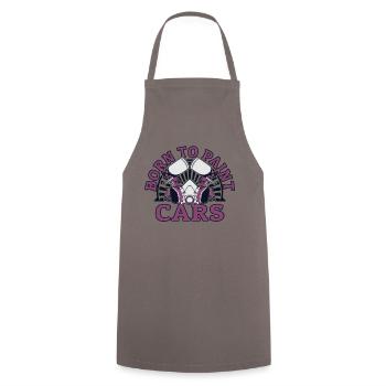 Born To Paint Cars Automotive Vehicle Car Spray - Cooking Apron - grey - Front - AI Model Male 185 dark (185cm)