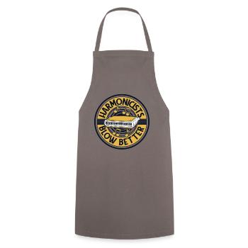 Harmonicists Blow Better Mouth Harp Harmonist - Cooking Apron - grey - Front - AI Model Male 185 dark (185cm)