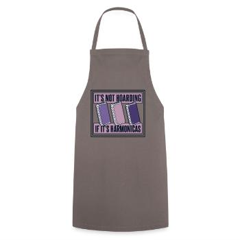 It's Not Hoarding If It's Harmonicas Harmonicist - Cooking Apron - grey - Front - AI Model Male 185 dark (185cm)