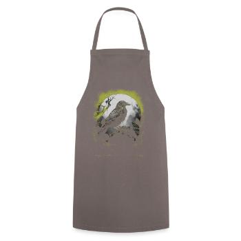 Halloween Raven Occult Spiritual Crow Crows - Cooking Apron - grey - Front - AI Model Male 185 dark (185cm)