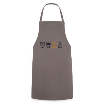 Manger Dormir Capoeira Répéter Capoeirista Ginga Danse - Tablier de cuisine - gris - Devant - AI Model Male 185 dark (185cm)