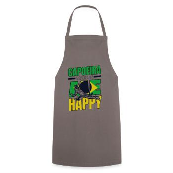 Capoeira macht mich glücklich Capoeirista Ginga Tanz - Kochschürze - Grau - Vorne - AI Model Male 185 dark (185cm)