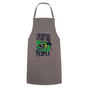 I Do Capoeira So I Don't Kick People Ginga Dance - Cooking Apron - grey - Front - AI Model Male 185 dark (185cm)