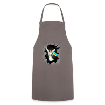 Angel Guardian Angel Ukraine Flag Flags - Cooking Apron - grey - Front - AI Model Male 185 dark (185cm)