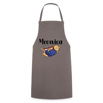 T-shirt patriotique Meowica Cat - Tablier de cuisine - gris - Devant - AI Model Male 185 dark (185cm)