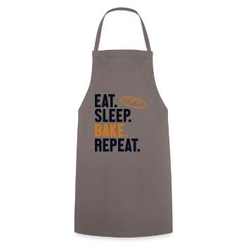 Manger Dormir Cuire Répéter la machine à pain Pâte à pain - Tablier de cuisine - gris - Devant - AI Model Male 185 dark (185cm)