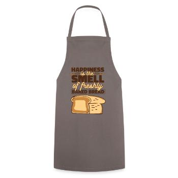 Happiness Is The Smell Of Freshly Baked Bread - Cooking Apron - grey - Front - AI Model Male 185 dark (185cm)
