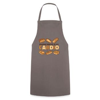 Baking Bread Is My Cardio Bread Dough Lover Bread - Cooking Apron - grey - Front - AI Model Male 185 dark (185cm)