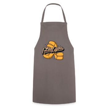 I Loaf You Bread Maker Bread Dough Bread Queen - Cooking Apron - grey - Front - AI Model Male 185 dark (185cm)