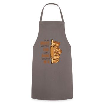 Comptez-moi dans la pâte à pain Machine à pain Bread Queen - Tablier de cuisine - gris - Devant - AI Model Male 185 dark (185cm)