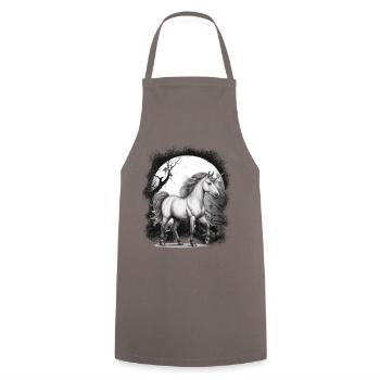 Unicorn Unicorns Fairy Tale Horse Horses Forest - Cooking Apron - grey - Front - AI Model Male 185 dark (185cm)