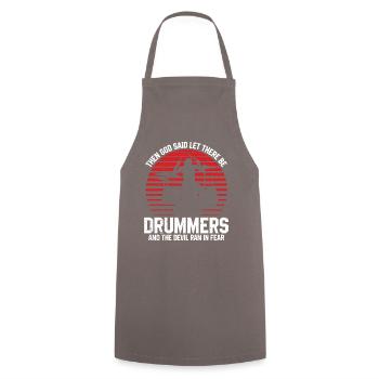 T-shirt Drummer’s Life Humour - Tablier de cuisine - gris - Devant - AI Model Male 185 dark (185cm)