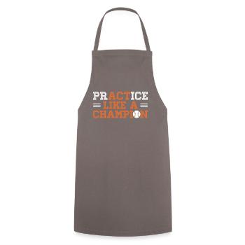 T-shirt de baseball motivant - Tablier de cuisine - gris - Devant - AI Model Male 185 dark (185cm)
