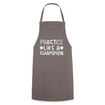 T-shirt de baseball motivant - Tablier de cuisine - gris - Devant - AI Model Male 185 dark (185cm)