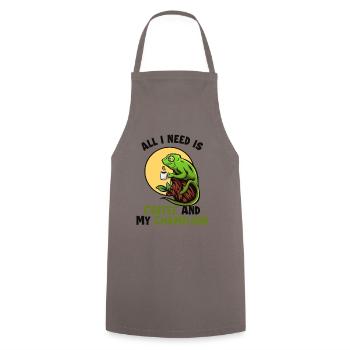 Le café et mon amant de la panthère voilée caméléon - Tablier de cuisine - gris - Devant - AI Model Male 185 dark (185cm)