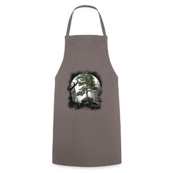 Forest Nature Nature Lover Trees Tree - Cooking Apron - grey - Front - AI Model Male 185 dark (185cm)