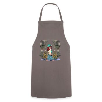 Girls Boat Boats Nature Nature Lover - Cooking Apron - grey - Front - AI Model Male 185 dark (185cm)