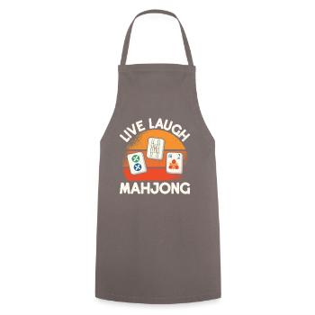 Live Laugh Mahjong T-shirt - Tablier de cuisine - gris - Devant - AI Model Male 185 dark (185cm)