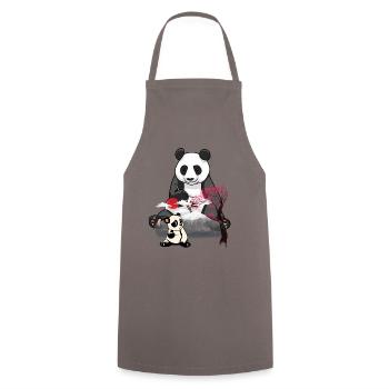 Panda Panda Bear Asia China Mountains Mountains Nature - Cooking Apron - grey - Front - AI Model Male 185 dark (185cm)