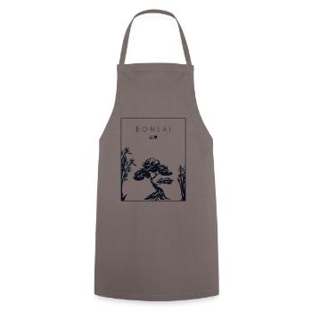 Bonsai Chinese Hanzi Penjing Indoor Bonsai - Cooking Apron - grey - Front - AI Model Male 185 dark (185cm)