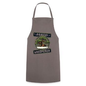 Bonsai Whisperer Bonsai Pots Penjing Indoor - Cooking Apron - grey - Front - AI Model Male 185 dark (185cm)