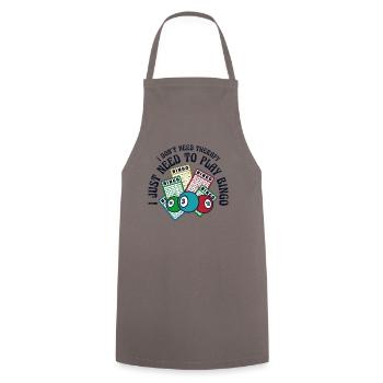 I Just Need To Play Bingo Daubers Professional - Cooking Apron - grey - Front - AI Model Male 185 dark (185cm)